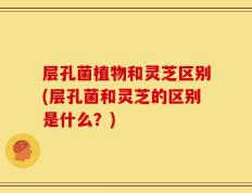 层孔菌植物和灵芝区别(层孔菌和灵芝的区别是什么？)