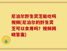 尼泊尔野生灵芝能吃吗视频(尼泊尔的野生灵芝可以食用吗？视频揭晓答案)