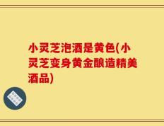 小灵芝泡酒是黄色(小灵芝变身黄金酿造精美酒品)