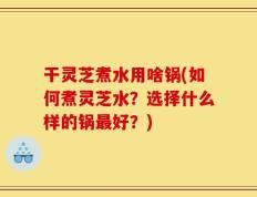 干灵芝煮水用啥锅(如何煮灵芝水？选择什么样的锅最好？)