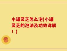 小罐灵芝怎么泡(小罐灵芝的泡法及功效详解！)
