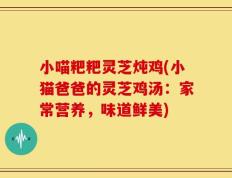 小喵粑粑灵芝炖鸡(小猫爸爸的灵芝鸡汤：家常营养，味道鲜美)