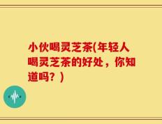 小伙喝灵芝茶(年轻人喝灵芝茶的好处，你知道吗？)