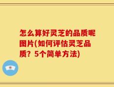 怎么算好灵芝的品质呢图片(如何评估灵芝品质？5个简单方法)