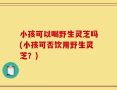 小孩可以喝野生灵芝吗(小孩可否饮用野生灵芝？)