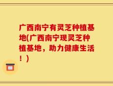 广西南宁有灵芝种植基地(广西南宁现灵芝种植基地，助力健康生活！)