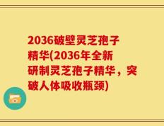 2036破壁灵芝孢子精华(2036年全新研制灵芝孢子精华，突破人体吸收瓶颈)