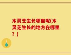 木灵芝生长哪里呢(木灵芝生长的地方在哪里？)