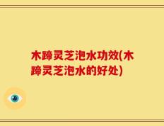 木蹄灵芝泡水功效(木蹄灵芝泡水的好处)