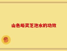 山色峪灵芝泡水的功效
