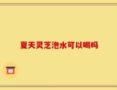 夏天灵芝泡水可以喝吗