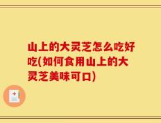 山上的大灵芝怎么吃好吃(如何食用山上的大灵芝美味可口)