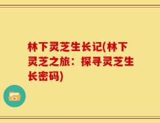 林下灵芝生长记(林下灵芝之旅：探寻灵芝生长密码)