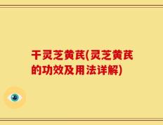 干灵芝黄芪(灵芝黄芪的功效及用法详解)