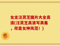 女主汪灵芝图片大全高清(汪灵芝高清写真集，尽显女神风范！)