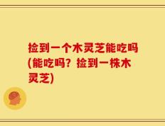 捡到一个木灵芝能吃吗(能吃吗？捡到一株木灵芝)