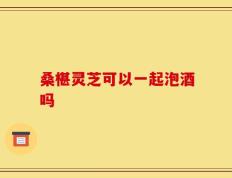 桑椹灵芝可以一起泡酒吗