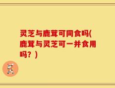 灵芝与鹿茸可同食吗(鹿茸与灵芝可一并食用吗？)