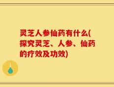 灵芝人参仙药有什么(探究灵芝、人参、仙药的疗效及功效)