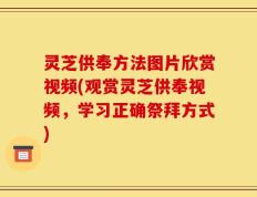 灵芝供奉方法图片欣赏视频(观赏灵芝供奉视频，学习正确祭拜方式)