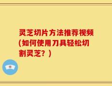 灵芝切片方法推荐视频(如何使用刀具轻松切割灵芝？)