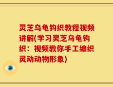 灵芝乌龟钩织教程视频讲解(学习灵芝乌龟钩织：视频教你手工编织灵动动物形象)