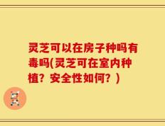 灵芝可以在房子种吗有毒吗(灵芝可在室内种植？安全性如何？)