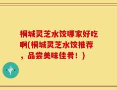 桐城灵芝水饺哪家好吃啊(桐城灵芝水饺推荐，品尝美味佳肴！)