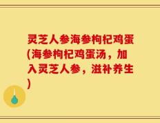 灵芝人参海参枸杞鸡蛋(海参枸杞鸡蛋汤，加入灵芝人参，滋补养生)