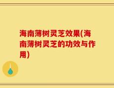 海南薄树灵芝效果(海南薄树灵芝的功效与作用)