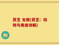 灵芝 文房(灵芝：功效与用途详解)