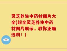 灵芝养生中药材图片大全(超全灵芝养生中药材图片展示，教你正确选购！)