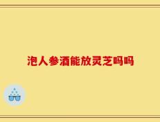 泡人参酒能放灵芝吗吗