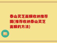 泰山灵芝面膜收纳推荐图(推荐收纳泰山灵芝面膜的方法)