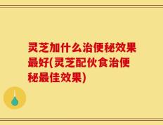 灵芝加什么治便秘效果最好(灵芝配伙食治便秘最佳效果)