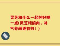 灵芝和什么一起炖好喝一点(灵芝炖鸽肉，补气养颜更有效！)