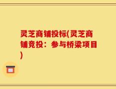 灵芝商铺投标(灵芝商铺竞投：参与桥梁项目)