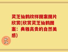 灵芝仙鹤纹样图案图片欣赏(欣赏灵芝仙鹤图案：典雅高贵的自然美感)