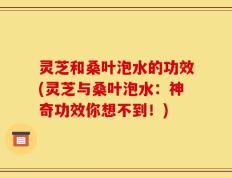 灵芝和桑叶泡水的功效(灵芝与桑叶泡水：神奇功效你想不到！)