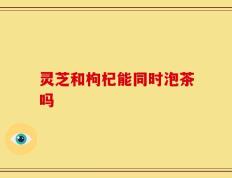 灵芝和枸杞能同时泡茶吗