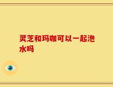 灵芝和玛咖可以一起泡水吗