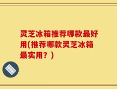 灵芝冰箱推荐哪款最好用(推荐哪款灵芝冰箱最实用？)