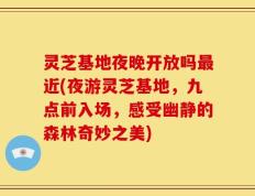灵芝基地夜晚开放吗最近(夜游灵芝基地，九点前入场，感受幽静的森林奇妙之美)