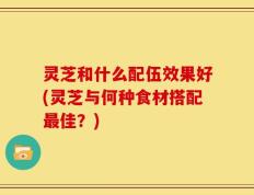 灵芝和什么配伍效果好(灵芝与何种食材搭配最佳？)