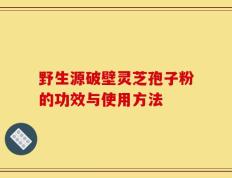 野生源破壁灵芝孢子粉的功效与使用方法