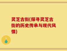 灵芝古街(探寻灵芝古街的历史传承与现代风情)