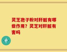灵芝孢子粉对肝脏有哪些作用？灵芝对肝脏有害吗