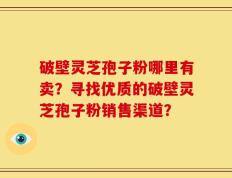 破壁灵芝孢子粉哪里有卖？寻找优质的破壁灵芝孢子粉销售渠道？