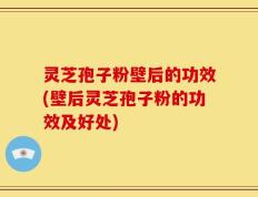 灵芝孢子粉壁后的功效(壁后灵芝孢子粉的功效及好处)