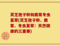灵芝孢子粉和鹿茸冬虫夏草(灵芝孢子粉、鹿茸、冬虫夏草：天然健康的三重奏)